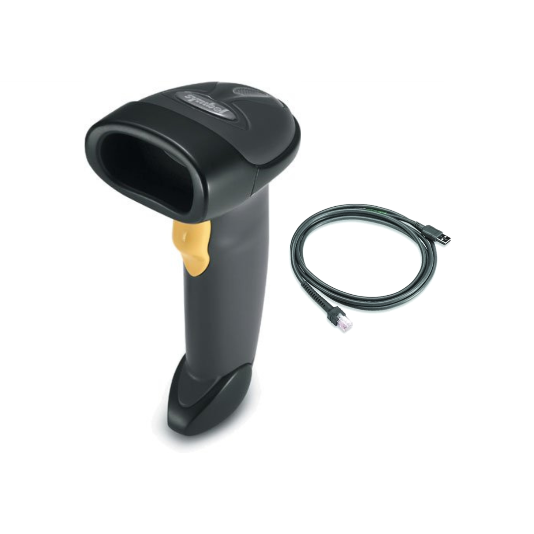 Zebra Symbol LS2208 Corded Handheld Standard Range Laser Barcode Scanner, Twilight Black (LS2208-SR20007R)