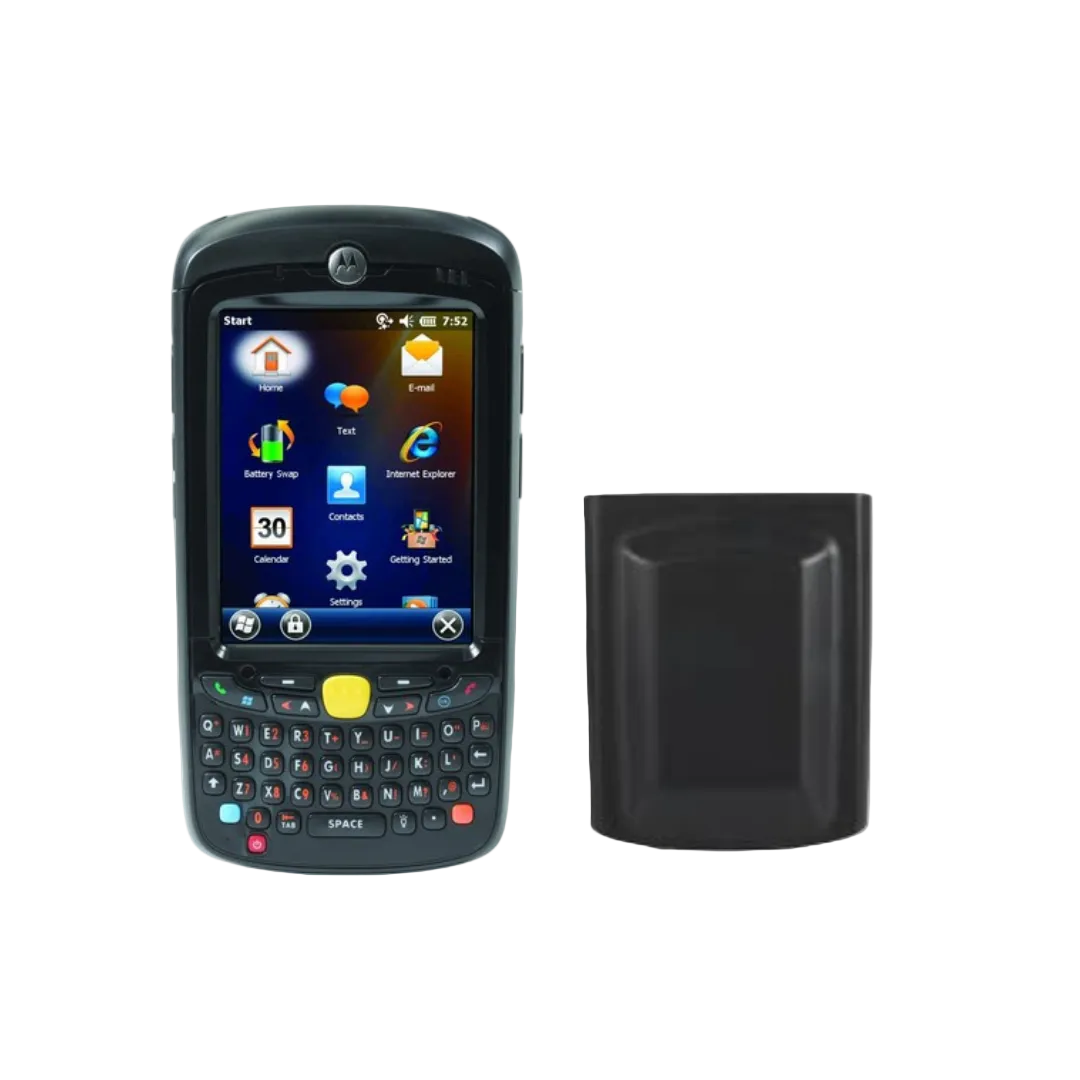 Motorola MC55A0-P30SWQQA9WR rugged mobile computer with QWERTY keypad, Windows Mobile 6.5, and SE4500 1D/2D barcode scanner (extended battery included)