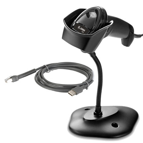 Zebra DS2208-SR Scanner USB Kit (w/ Stand) | SKU: DS2208-SR7U2100SGW