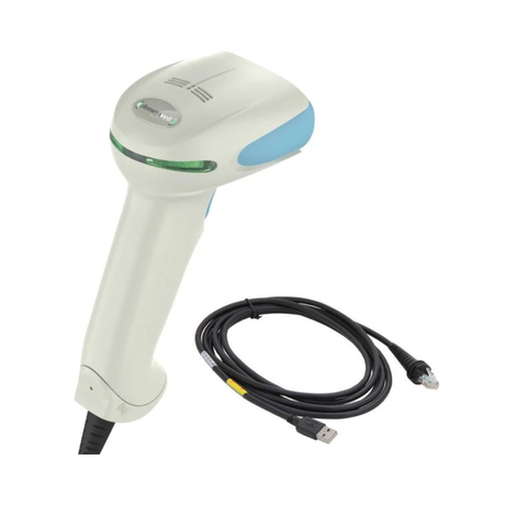 Honeywell Xenon XP 1950HHD-5USB-N corded handheld barcode scanner with USB cable, white disinfectant-ready housing for healthcare and retail use