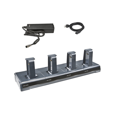 Honeywell Intermec DX4A2BBBB10 8-position battery charger for CK3A, CK3B, CK3R, CK3X, CK65, CK70, CK71, and CK75 battery packs with included power supply and US power cord