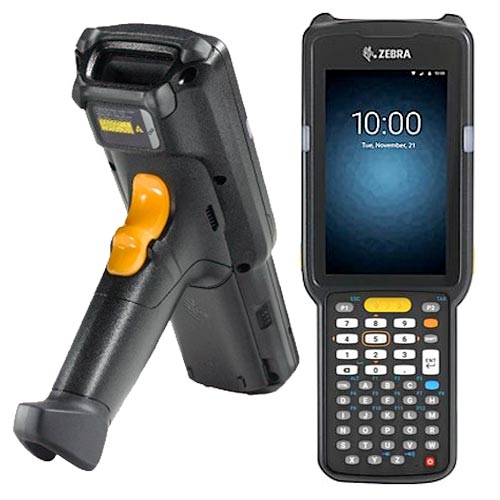 Zebra MC330K-GE4HG3US semi-rugged MC3300 gun-style handheld mobile computer.