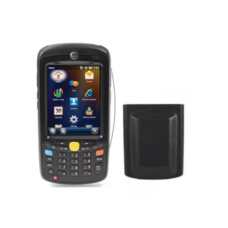 Motorola MC55A0-P90SWRQA7WR rugged mobile computer with numeric keypad, Windows Mobile 6.5, and SE960 1D laser barcode scanner (standard battery)