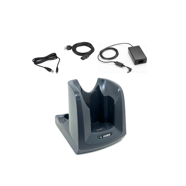 Zebra Symbol Motorola CRD3000-1000R single-slot USB communication cradle kit (CRD3000-1001SR) with spare battery charging for MC3200, MC32N0, MC3190, and MC3090 mobile computers