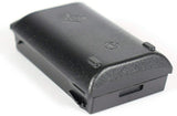 The matte black plastic side of the Zebra BTRY-MC33-52MA-01 high-capacity battery pack, showing its smooth texture.