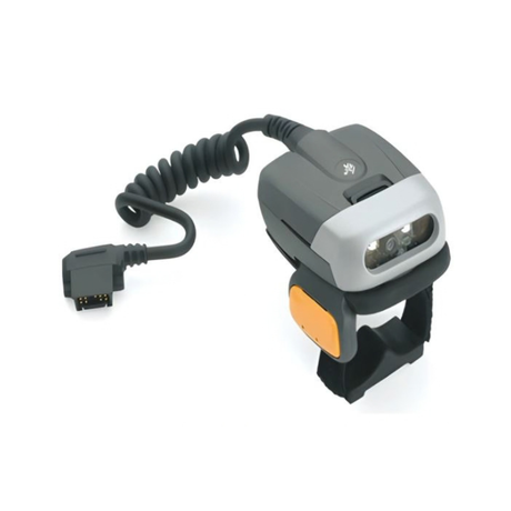 Zebra RS507-IM20000CTWR ring scanner with corded adapter alternate view