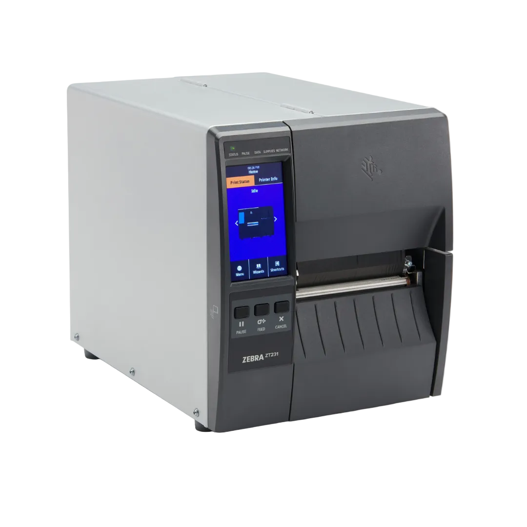 Zebra ZT231 203 dpi direct thermal barcode label printer (ZT23142-D01000FZ) with USB, Serial, Ethernet, and Bluetooth